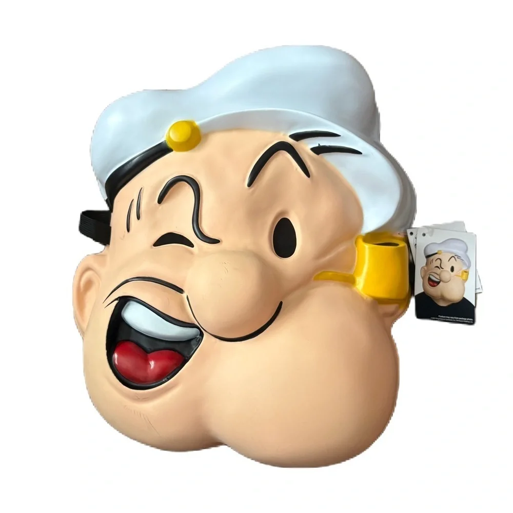 Popeye Character Mask NEW Plastic Vintage Inspired 3D Adult Costume Halloween